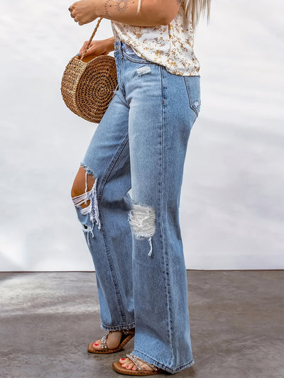Sofia | Flared Ripped Jeans voor Dames