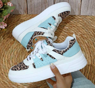 Sophie - Modieuze zachte sneakers voor dames met luipaardprint en spannende prints
