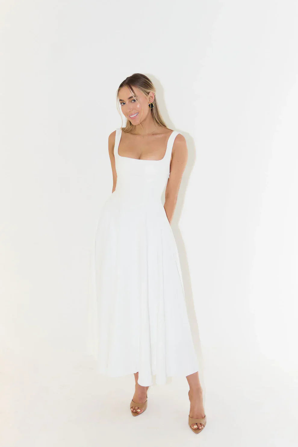 Melody - Nieuwe halflange, eenvoudige en getailleerde strapless jurk