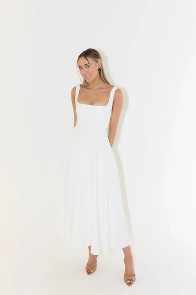 Melody - Nieuwe halflange, eenvoudige en getailleerde strapless jurk