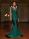 Sophia | Elegante Avondjurk met Diepe V-hals en Glamoureuze Pasvorm