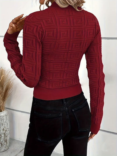 Sophie | Elegante Gebreide Trui met Geometrisch Motief