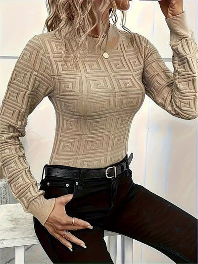 Sophie | Elegante Gebreide Trui met Geometrisch Motief