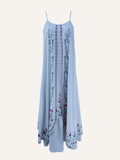 Sophie | Bloemenprint Mouwloze Maxi Jurk voor Vrouwen