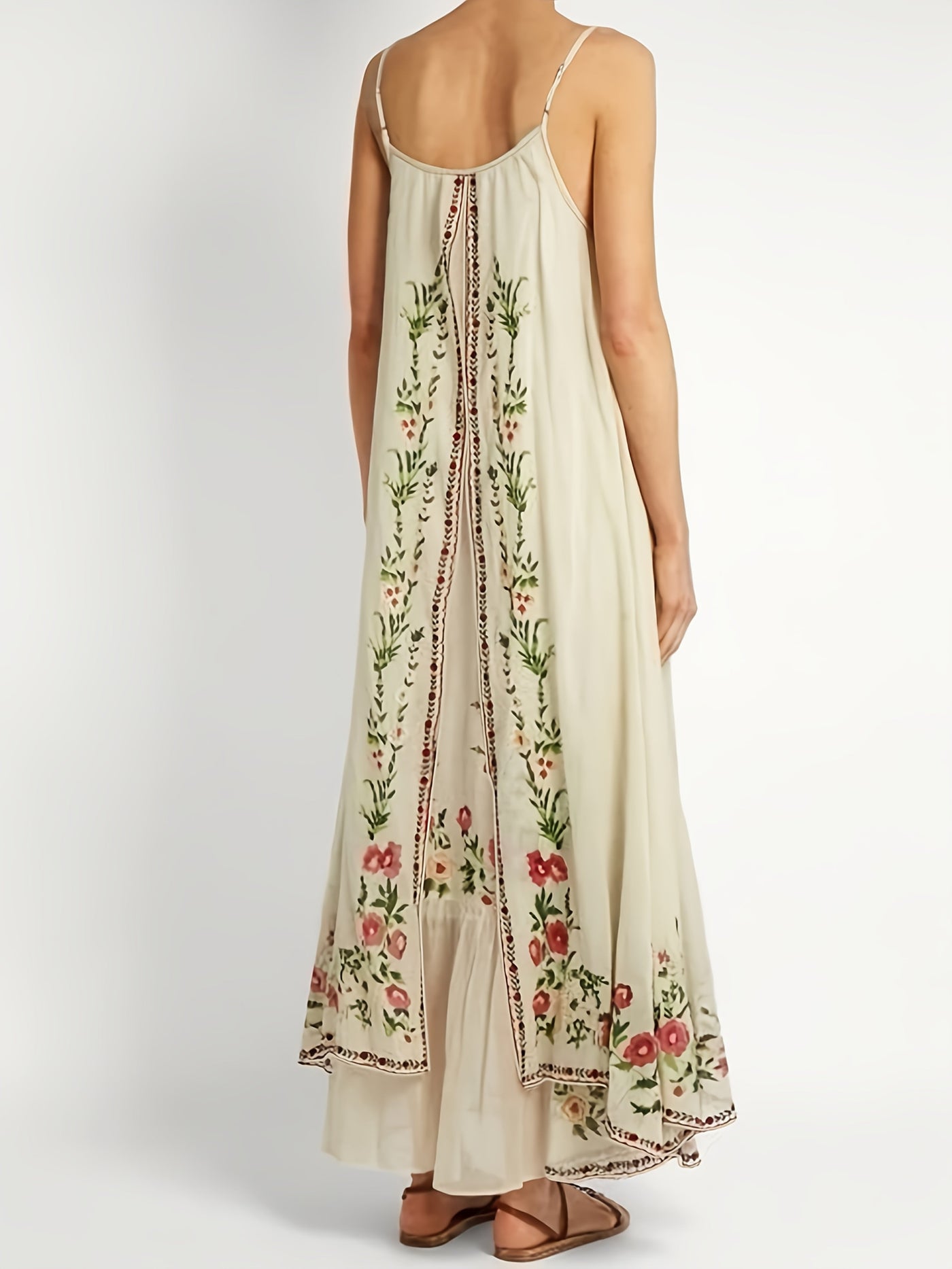 Sophie | Bloemenprint Mouwloze Maxi Jurk voor Vrouwen