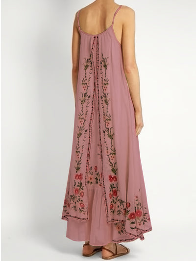 Sophie | Bloemenprint Mouwloze Maxi Jurk voor Vrouwen