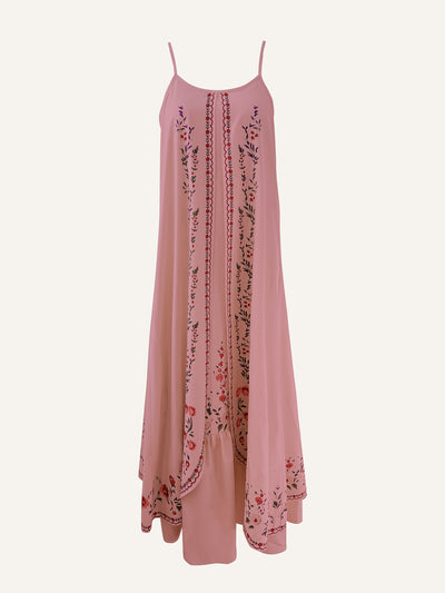 Sophie | Bloemenprint Mouwloze Maxi Jurk voor Vrouwen