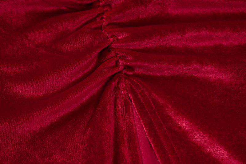 Demi | Zwarte feestjurk met split met one-shoulder ontwerp