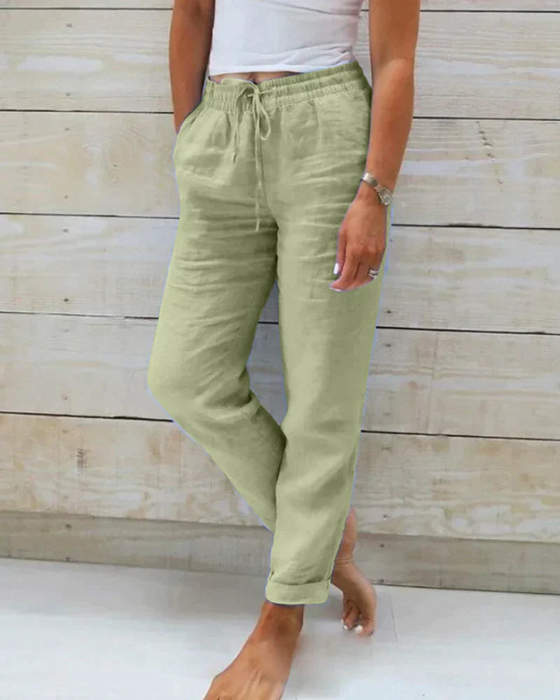 Kaja – Airy Linen Trousers