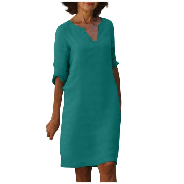 Margaret - Elegante V-hals Jurk