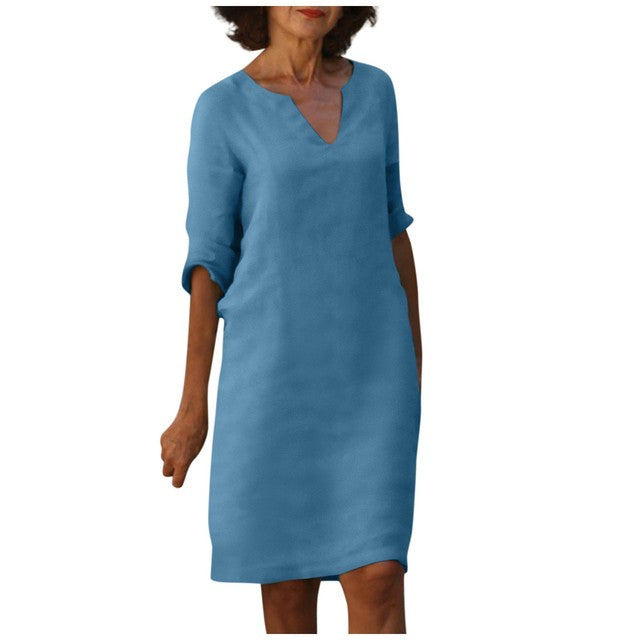 Margaret - Elegante V-hals Jurk