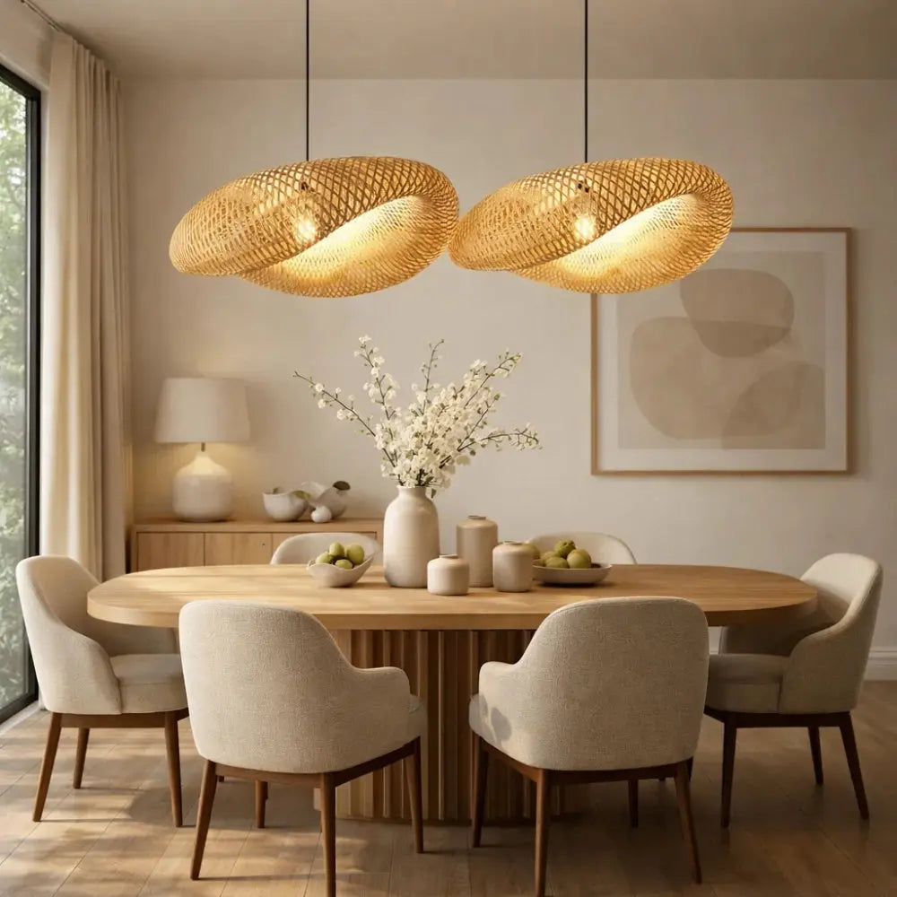 Nayori – Woven Bamboo Pendant Light Halo