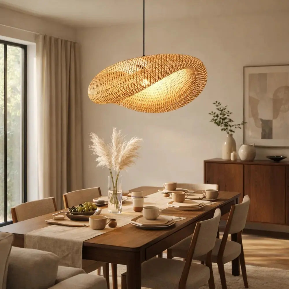 Nayori – Woven Bamboo Pendant Light Halo