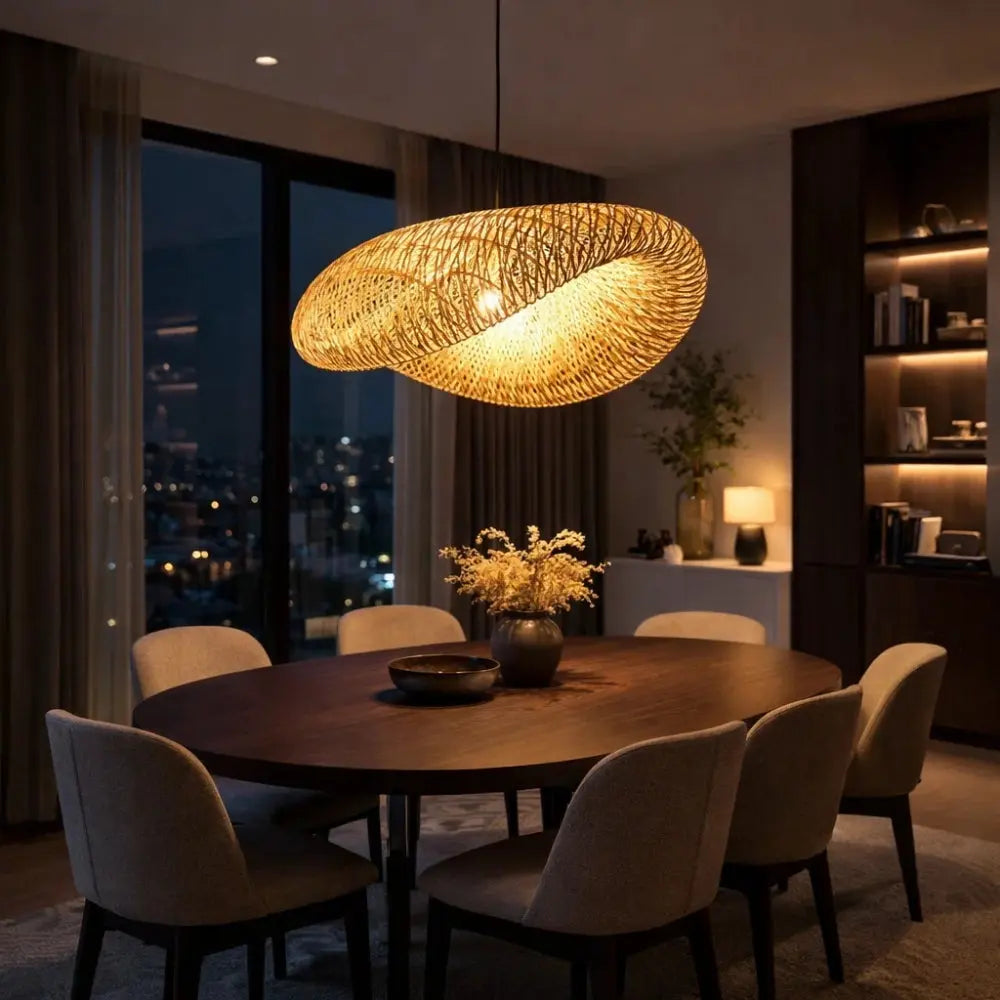 Nayori – Woven Bamboo Pendant Light Halo