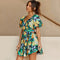 Sylvia | V-Hals Bloemenprint Mini Jurk