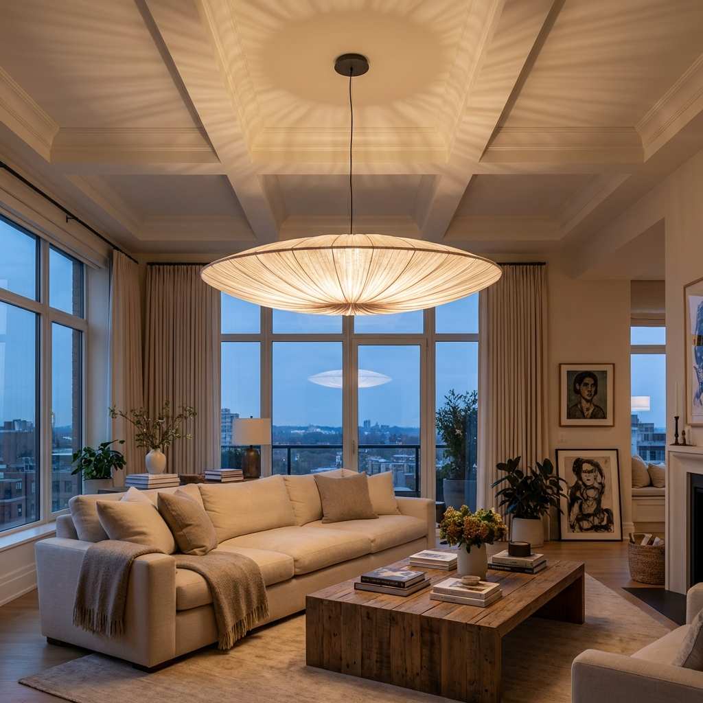 Avenort - Thin Wabi Sabi Cloth Pendant Light