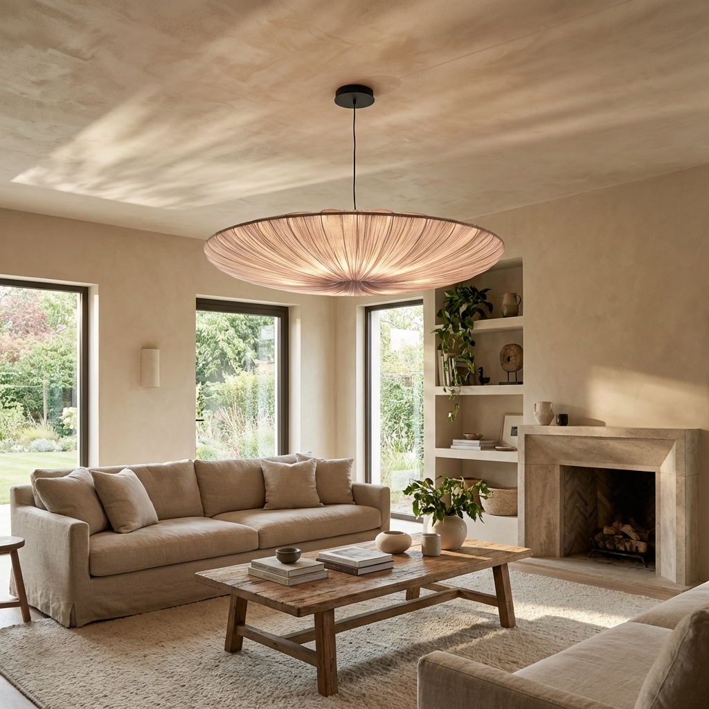 Avenort - Thin Wabi Sabi Cloth Pendant Light