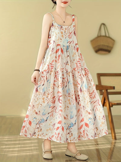 Tina | Elegante Maxi Jurk met Bloemenprint voor Zomerstijl