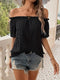 Trisha | Off Shoulder Zomerblouse met Elegante Frill Mouwen