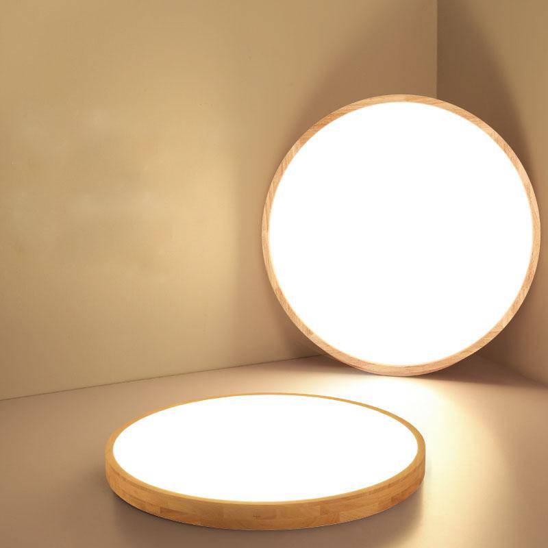 Nevek – Ultra Flat Round Wood LED Ceiling Light