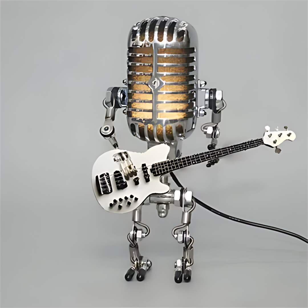 Zyronix – LED Robot Table Lamp With Guitar
