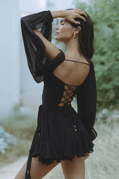 Velma - elegante off-shoulder mini-jurk