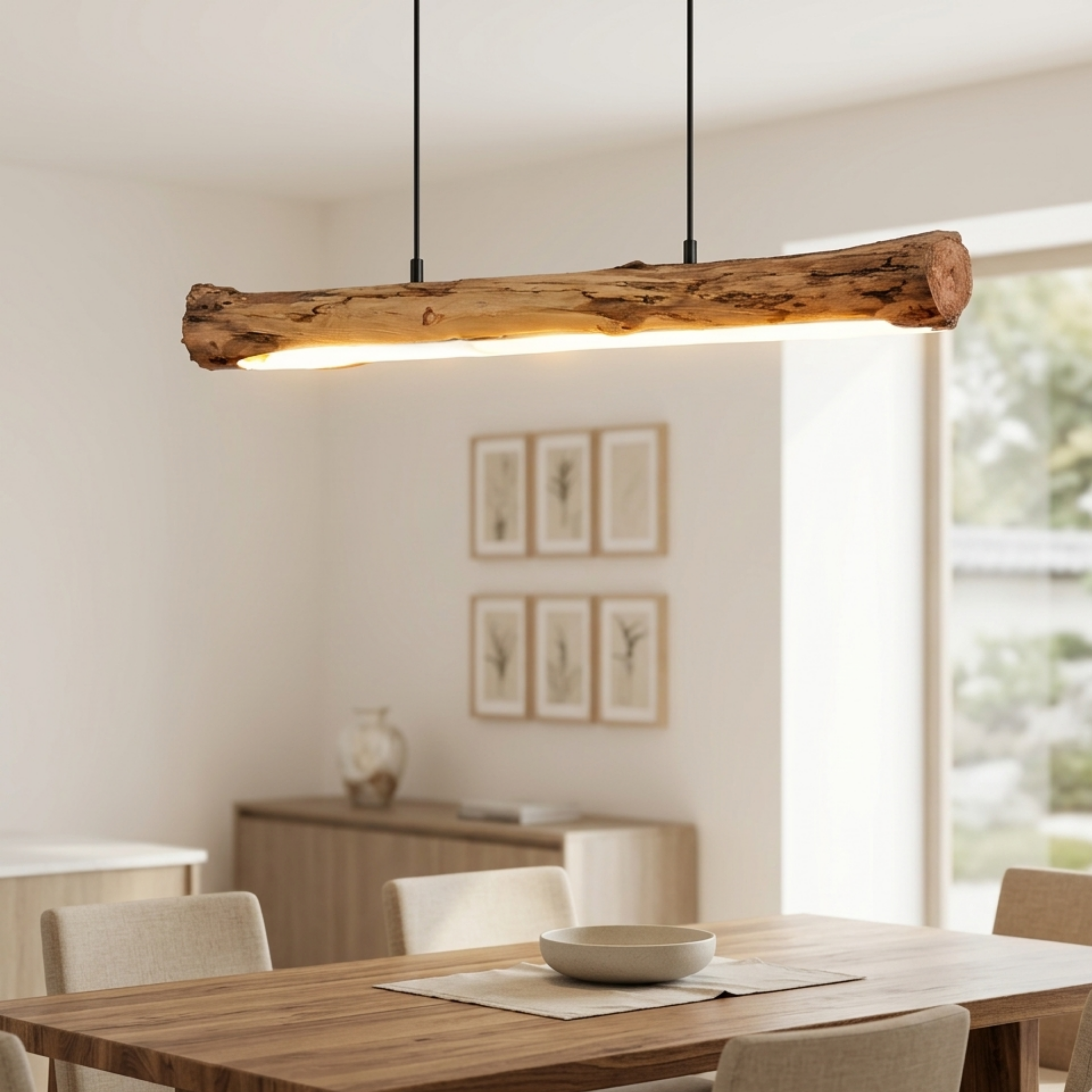 Celmord – Dimmable Wooden Pendant Light