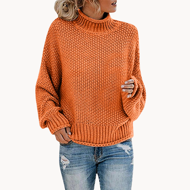Verfijnd Design Damen Trui met Hoge Col