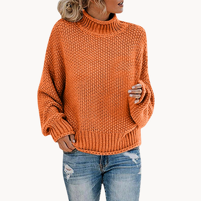 Verfijnd Design Damen Trui met Hoge Col