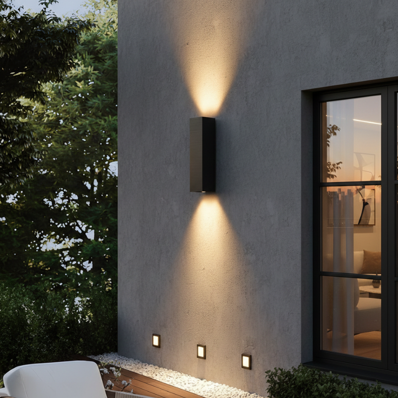 Faye - Outdoor LED Wall Light Up Down Warm White IP65