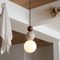 Cremon – Cream Travertine Wood Pendant Light