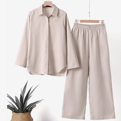 FELICIA - shirt and trousers in cotton and linen