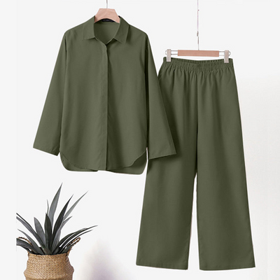 FELICIA - shirt and trousers in cotton and linen