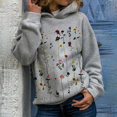 Gebloemde hoodie voor dames