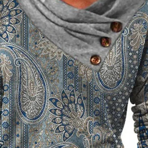 Elegant Women's Sweater with Pleated Collar