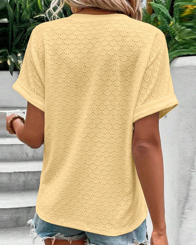Chelsea - Effen Kleuren V-hals Top