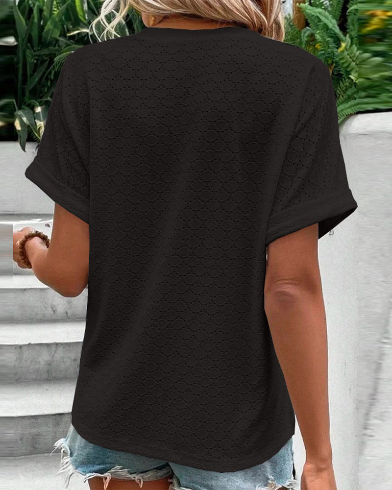 Chelsea - Effen Kleuren V-hals Top