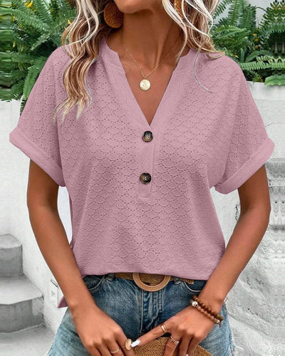 Chelsea - Effen Kleuren V-hals Top