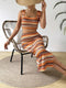 Vanessa | Trendy Tweedelige Set met Boho Print en Midi-Rok