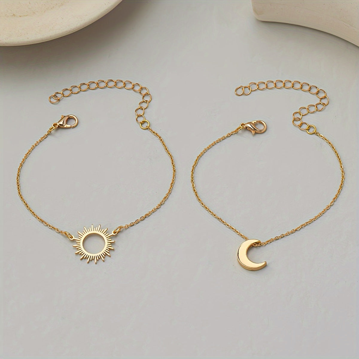 Veerle | Elegante Zon & Maan Armband Set