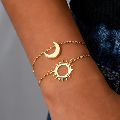 Veerle | Elegante Zon & Maan Armband Set