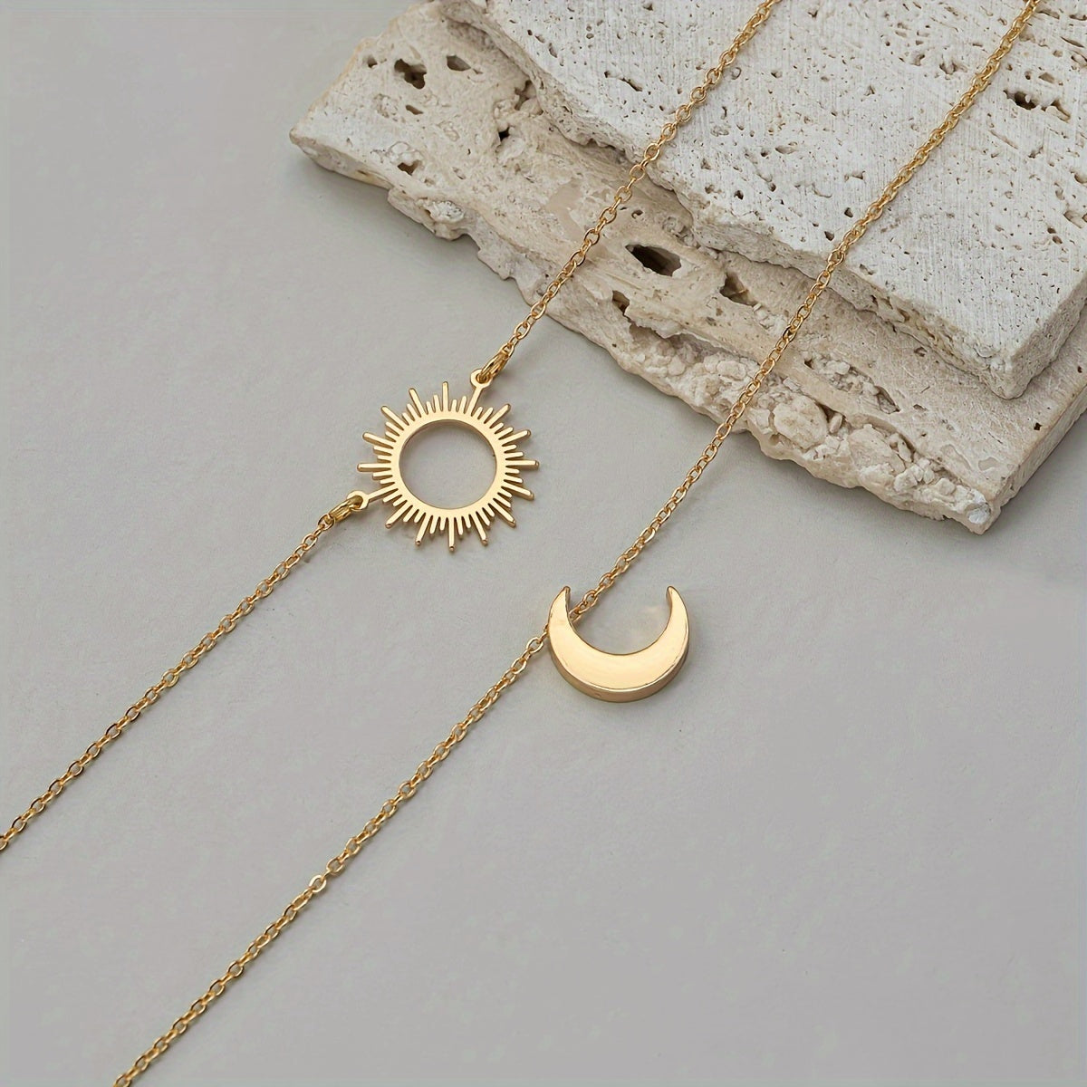 Veerle | Elegante Zon & Maan Armband Set
