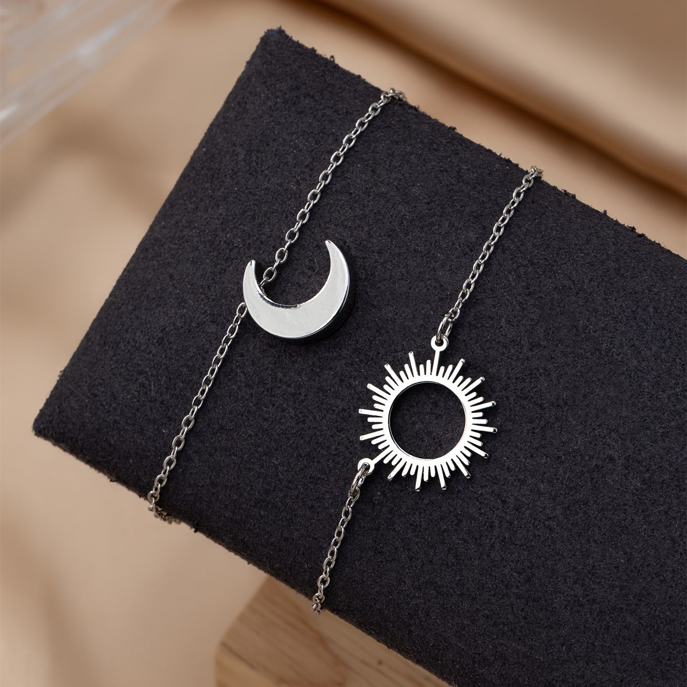 Veerle | Elegante Zon & Maan Armband Set
