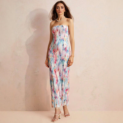 Veronica | Mouwloze Off-Shoulder Maxi Wrap Jurk