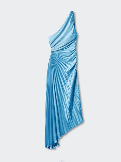 Taelynn - elegant plisséjurk met één schouder