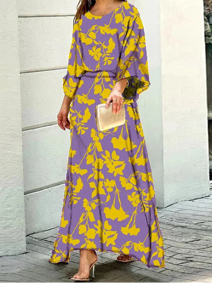 Rylee - trendy bedrukte maxi jurk