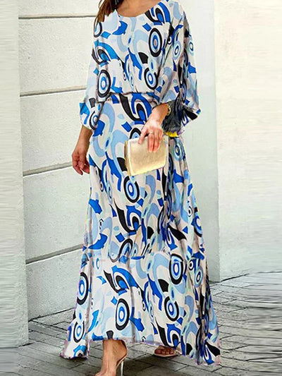 Rylee - trendy bedrukte maxi jurk