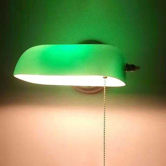 Porien – Vintage Glass Half Moon Wall Sconce Lamp 1 Light