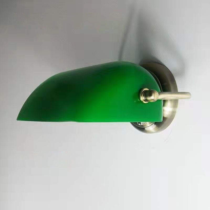 Porien – Vintage Glass Half Moon Wall Sconce Lamp 1 Light