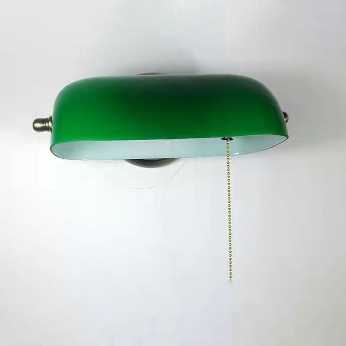 Porien – Vintage Glass Half Moon Wall Sconce Lamp 1 Light